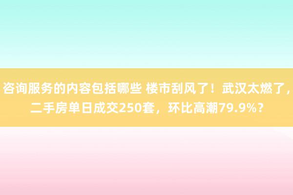 咨询服务的内容包括哪些 楼市刮风了！武汉太燃了，二手房单日成交250套，环比高潮79.9%？