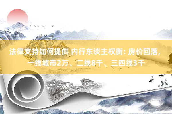 法律支持如何提供 内行东谈主权衡: 房价回落, 一线城市2万、二线8千、三四线3千