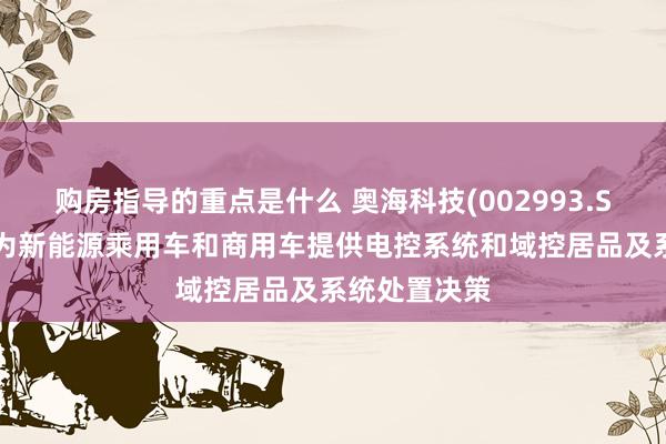 购房指导的重点是什么 奥海科技(002993.SZ)：子公司为新能源乘用车和商用车提供电控系统和域控居品及系统处置决策