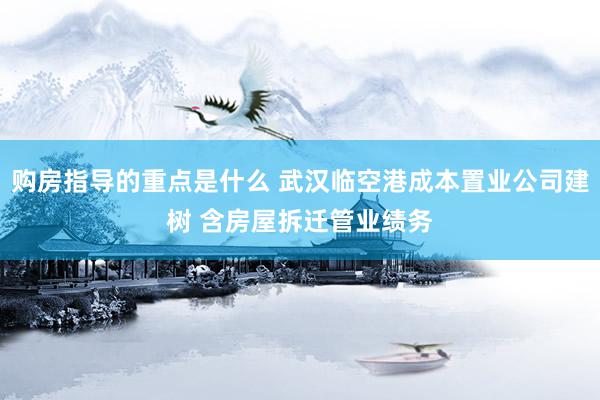 购房指导的重点是什么 武汉临空港成本置业公司建树 含房屋拆迁管业绩务