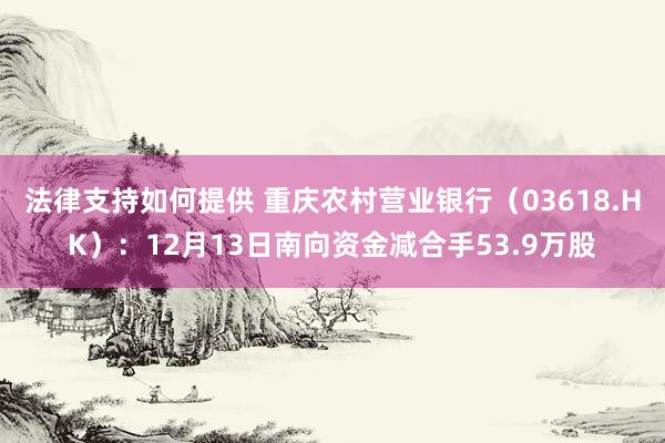 法律支持如何提供 重庆农村营业银行（03618.HK）：12月13日南向资金减合手53.9万股