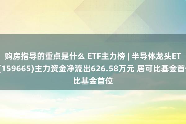 购房指导的重点是什么 ETF主力榜 | 半导体龙头ETF(159665)主力资金净流出626.58万元 居可比基金首位