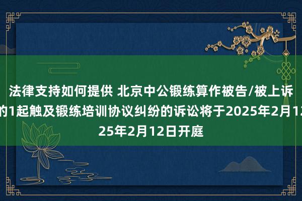 法律支持如何提供 北京中公锻练算作被告/被上诉东谈主的1起触及锻练培训协议纠纷的诉讼将于2025年2月12日开庭