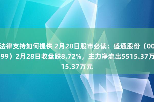 法律支持如何提供 2月28日股市必读：盛通股份（002599）2月28日收盘跌8.72%，主力净流出5515.37万元