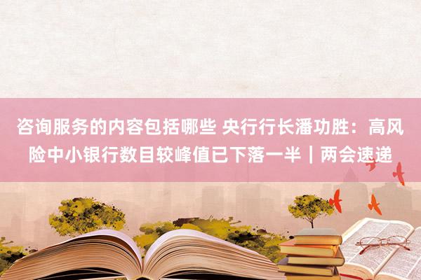 咨询服务的内容包括哪些 央行行长潘功胜：高风险中小银行数目较峰值已下落一半｜两会速递